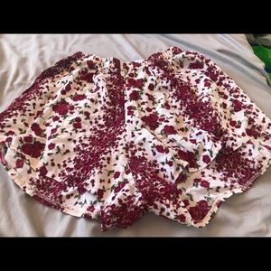 brandy melville floral shorts